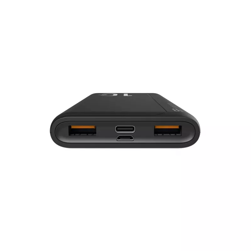 Batería externa Silicon Power QP15 10000 mAh, LiPo, 2x USB-A + 2x USB-C, entrada Micro-USB, negro