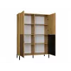 Vitrina KAMARO 4DK estrecha/GŁ roble ARTISAN
