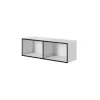 Armario de almacenamiento Cama Meble ROCO RO2 1120×370×370 mm abierto blanco/negro de suelo
