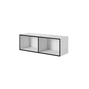 Armario de almacenamiento Cama Meble ROCO RO2 1120×370×370 mm abierto blanco/negro de suelo