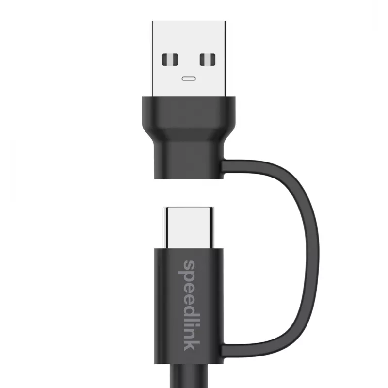 Cable USB 3.2 Gen 1 (3.1 Gen 1) Speedlink SL-460101-BK, 3 m, USB A/USB C a USB C, negro