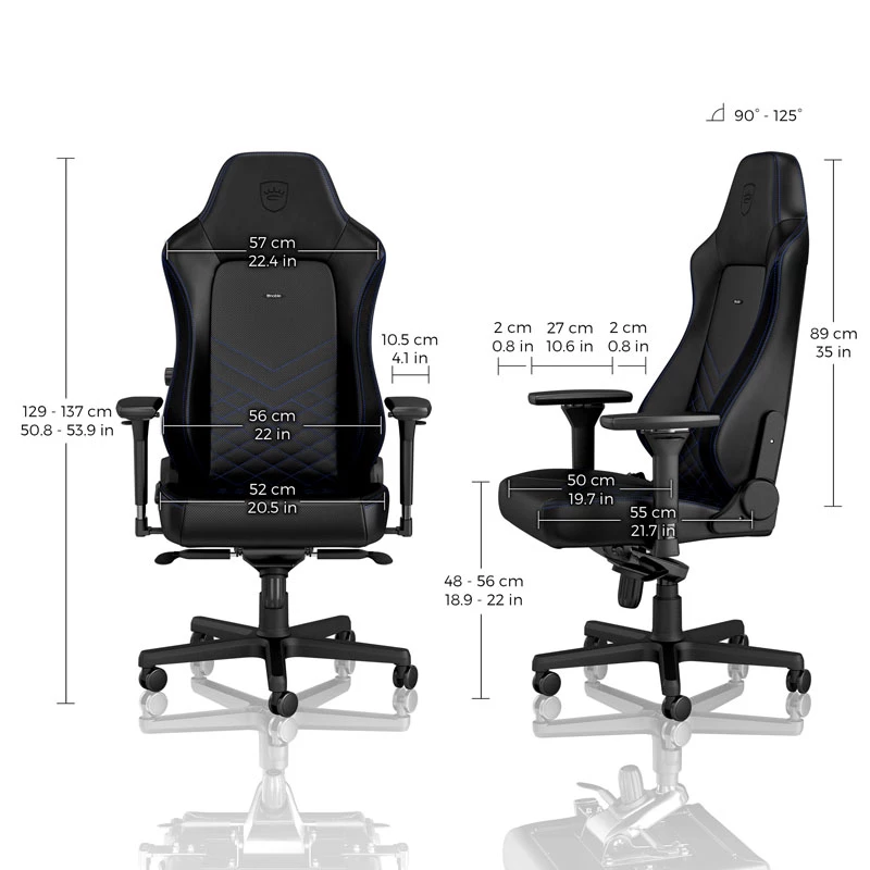 Silla gaming noblechairs HERO - negro/azul