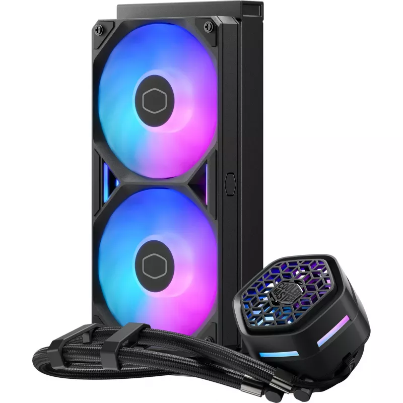 Refrigeración líquida para CPU Cooler Master MasterLiquid 240 Atmos II — radiador de 240 mm, ventilador VRM, RGB