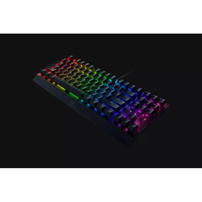 Teclado gaming mecánico Razer BlackWidow V3 Tenkeyless – con cable, iluminación LED RGB