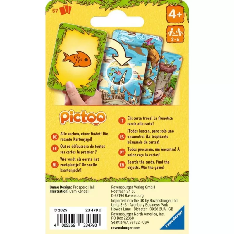 Pictoo Dino-Welt, juego de cartas