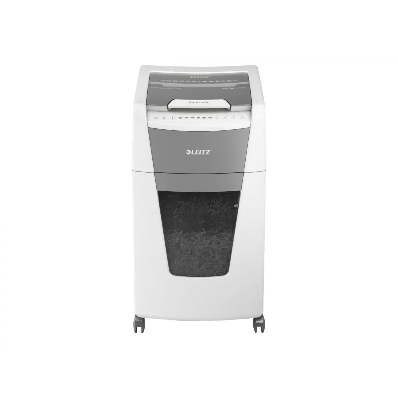 Leitz IQ Autofeed Office 300 destructora de documentos automática P4, corte cruzado, 22 cm, 4 x 30 mm, 60 L, 500 hojas, 55 dB