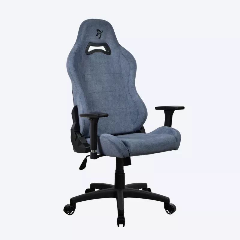 Silla gaming Arozzi Torretta SoftFabric Blue — diseño ergonómico, altura y reposabrazos ajustables