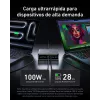 Cargador GeNPrime 200W GaN 4xUSB-C 2xUSB-A negro