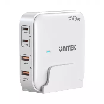 UNITEK P1229AWH01-EU Cargador para dispositivos móviles universal blanco AC carga rápida interior