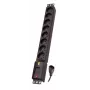 Regleta de enchufes Lestar LZRM 810 BW con conexión IEC-320, cable de 5,0 m