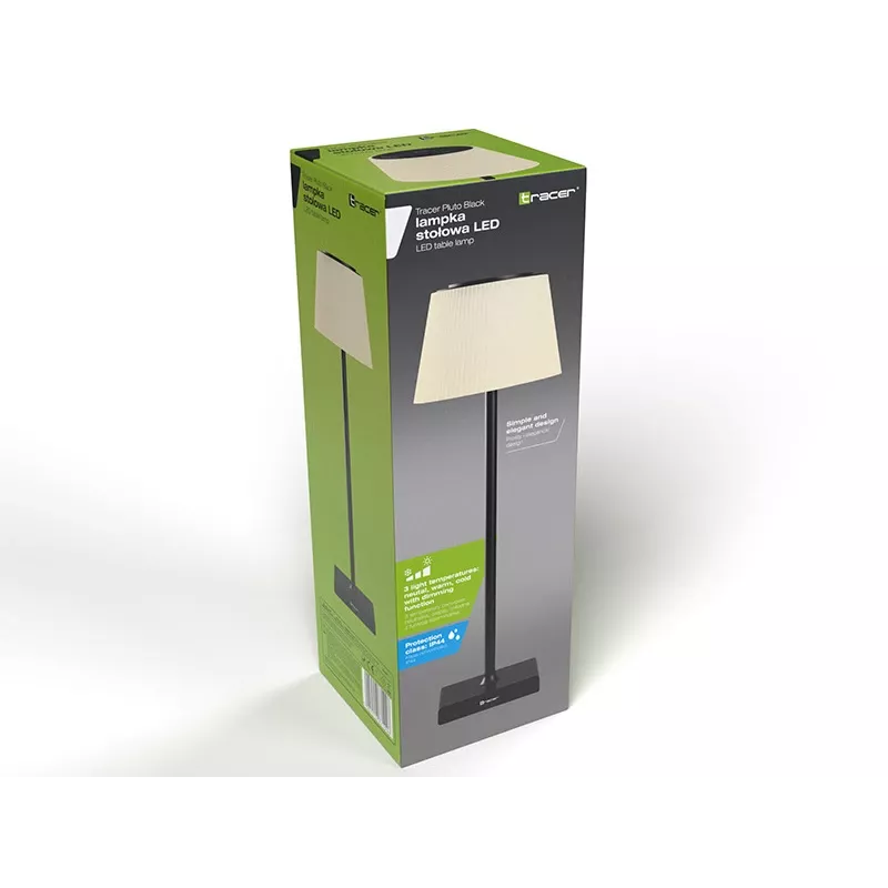Lámpara de mesa TRACER Pluto Black TRAOSW47234 LED con brillo ajustable