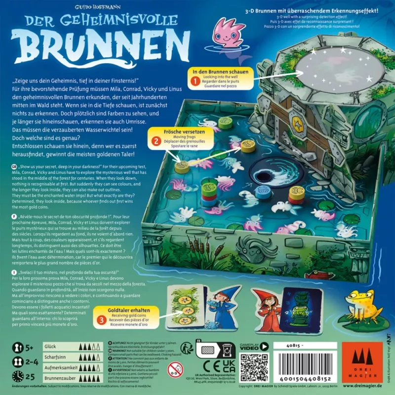 Drei Magier: Der geheimnisvolle Brunnen, juego de mesa
