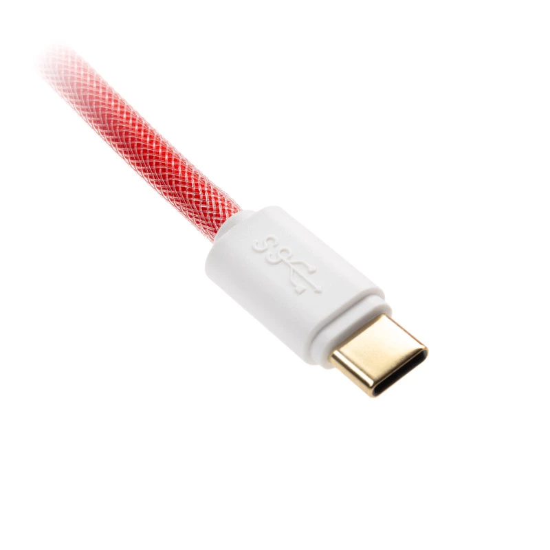 Cable USB Ducky Premicord 1,8 m USB A USB C rosa