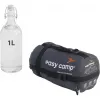 Saco de dormir easy camp Falcon I momia 10°C gris – saco momia ligero de una persona, confort 10°C
