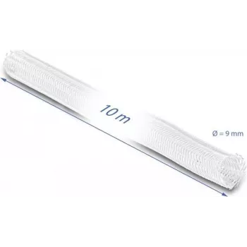Funda trenzada DeLOCK 20812 10 m x 9 mm blanca