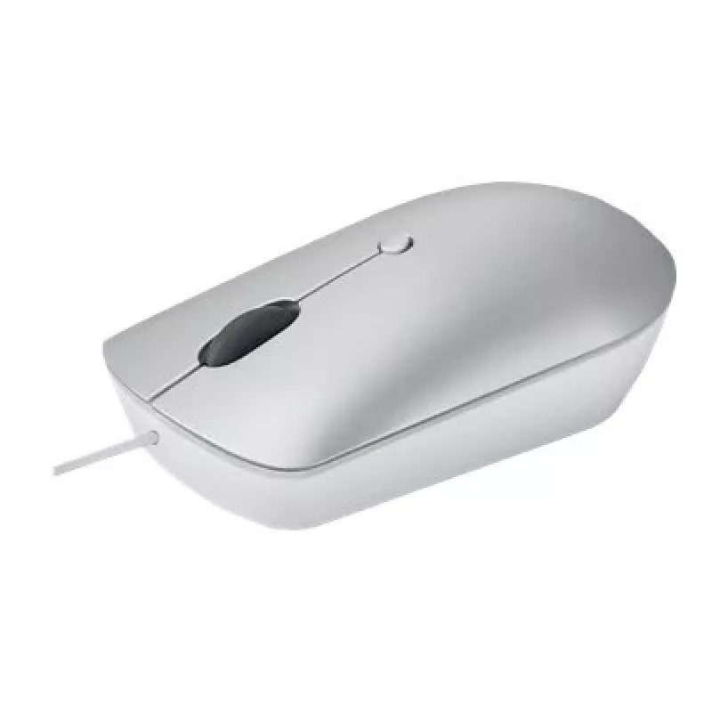 Ratón óptico ambidiestro con cable Lenovo 540 USB Type-C, 3 modos DPI, gris, 4 botones, cable de 1,8 m
