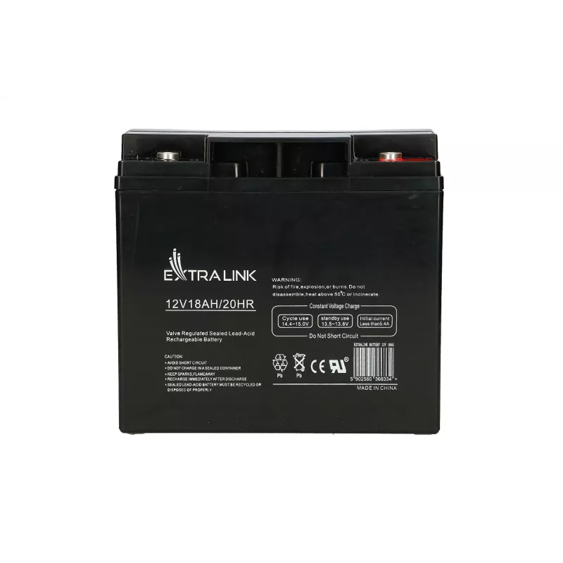 Extralink AGM 12V 18Ah batería sin mantenimiento