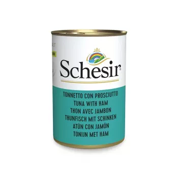 SCHESIR atún con jamón en caldo - Comida húmeda para gatos - 140 g