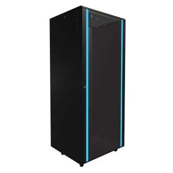 Armario autoportante Extralink 42U 800X800 RACK AUTOPORTANTE NEGRO capacidad 1400 kg