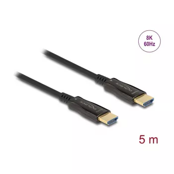 DeLOCK cable HDMI 5m tipo A estándar conector macho conector macho 48 Gbit/s negro