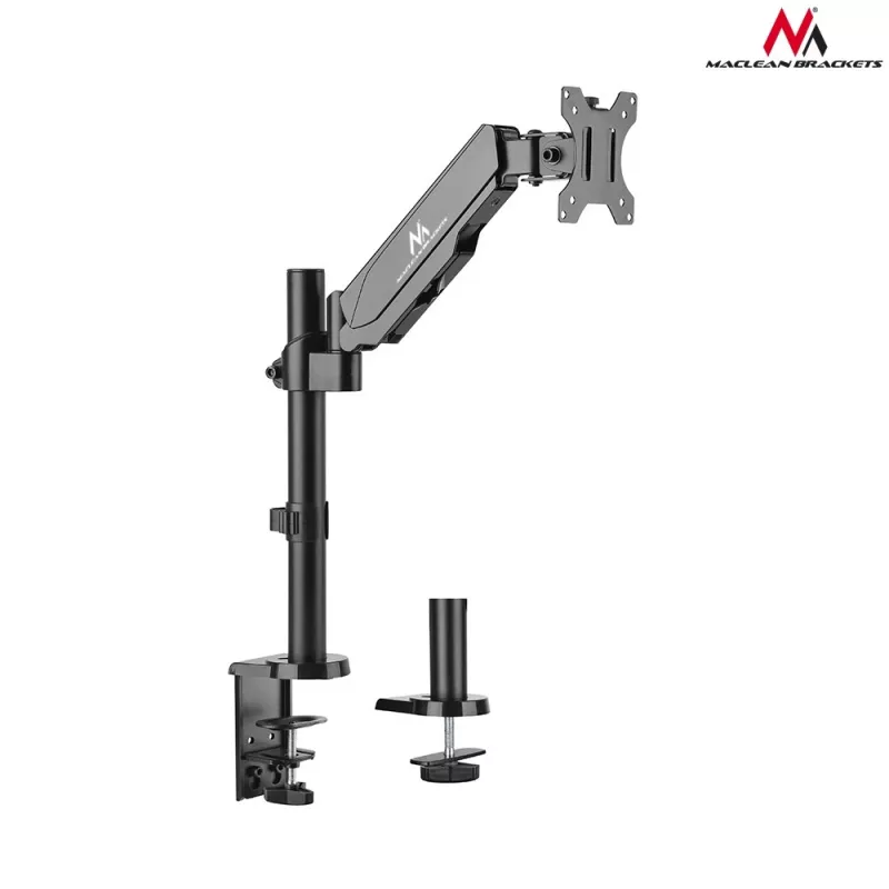 Soporte de monitor de escritorio MACLEAN MC-775 para pantallas de 32 pulgadas (81,3 cm), VESA 75x75–100x100, hasta 8 kg, gris