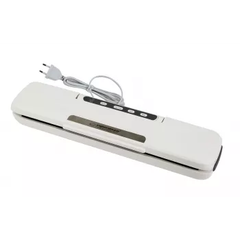 Envasadora al vacío de sobremesa ESPERANZA EKV002 — carcasa compacta de plástico, ancho de trabajo 30 cm, 110 W, blanca