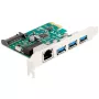 DeLOCK tarjeta PCI Express x1, 3 x USB 5 Gbps tipo A, 1 x Gigabit LAN