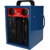 Calefactor ventilador eléctrico BLAUPUNKT EH7010 – 2000 W, elemento de acero inoxidable, IPX4, instalación en suelo, para hasta 22 m², negro/azul/rojo