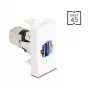 Módulo Keystone DELOCK 90910 – conector USB-A plano, blanco, 45×22,5×42,6 mm
