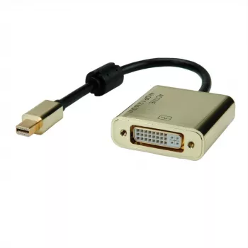 Adaptador de cable de vídeo ROLINE 12.03.3176 Mini DisplayPort a DVI-D 0,1 m