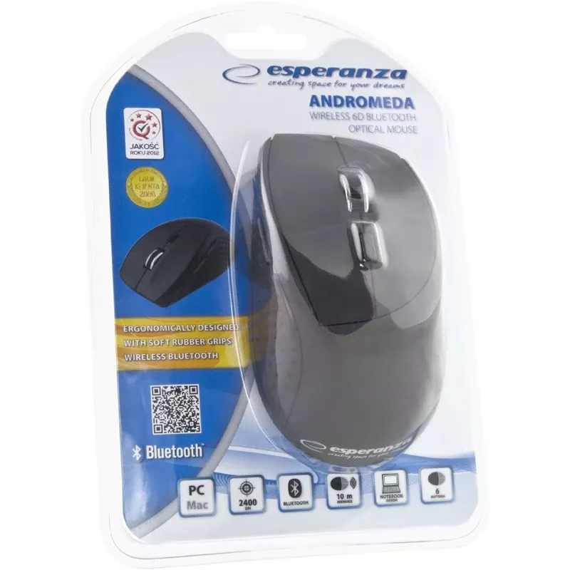 Esperanza EM123K Ratón para diestros Bluetooth 2400 DPI