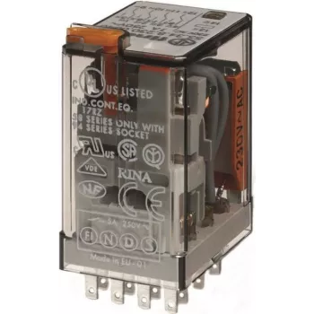 Finder relé contacto dorado 230VAC 4W 7A para fibra 94.04/84/44 55.34.8.230.5040 (553482305040)