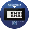 Discos horarios electrónicos Needit Park Lite One — azul, ABS/PMMA, CR‑2450 3V, 100×100×18 mm