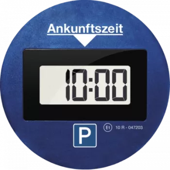 Discos horarios electrónicos Needit Park Lite One — azul, ABS/PMMA, CR‑2450 3V, 100×100×18 mm