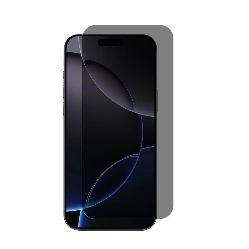 Cristal templado con privacidad Crong para iPhone 16 Pro — antirreflejos, resistente a arañazos