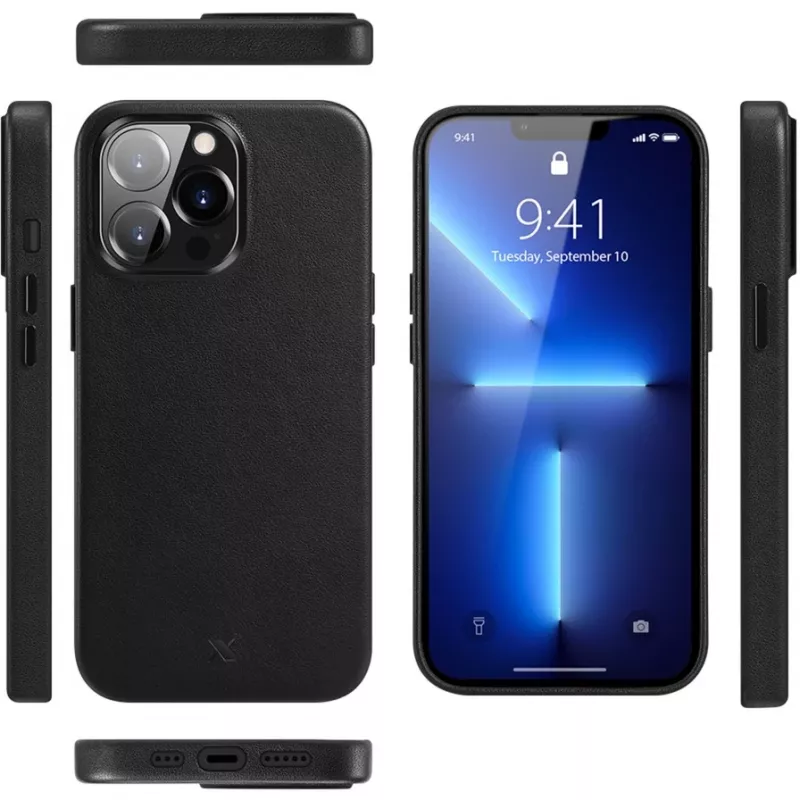 nevox StyleShell PRO MagSafe Cuero iPhone 16 Pro Max negro