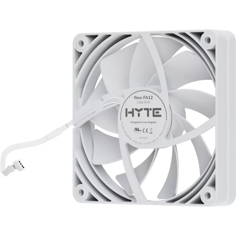 Ventilador de caja HYTE FA12 blanco 120 mm pack de 4 — 120 mm, blanco, modelo FA12