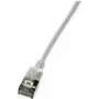 LogiLink SlimLine - cable de red - RJ-45 (M) a RJ-45 (M) - 1 m - SSTP, PiMF - CAT 6a - apantallado, libre de halógenos, encapsulado, sin lengüeta - gris, RAL 7035