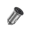 Vention dos puertos USB A+A (30+30) cargador de coche gris estilo mini tipo aleación de aluminio