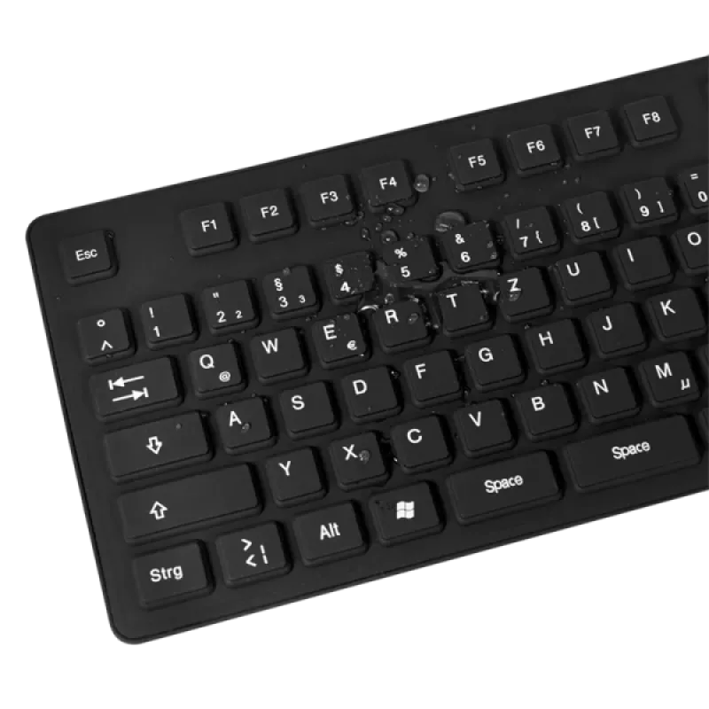 Teclado LogiLink ID0019A universal USB QWERTZ alemán negro