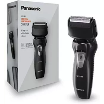 Afeitadora de láminas Panasonic ES-RW31 — afeitadora de láminas de 2 cuchillas con batería, en húmedo y en seco, negra, 30 min de autonomía