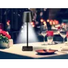 Beper P201UTP118 lámpara de mesa LED recargable, 1,5 W, interruptor táctil, regulable, adaptador para botella de 33 mm, resistente al agua, negra