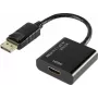 Convertidor de vídeo Renkforce DisplayPort a HDMI, modelo 1407508, negro