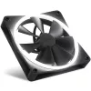 Ventilador de carcasa NZXT F140 RGB 14 cm, negro, 500–1800 rpm, rodamiento hidrodinámico, 4 pines, 18 LED