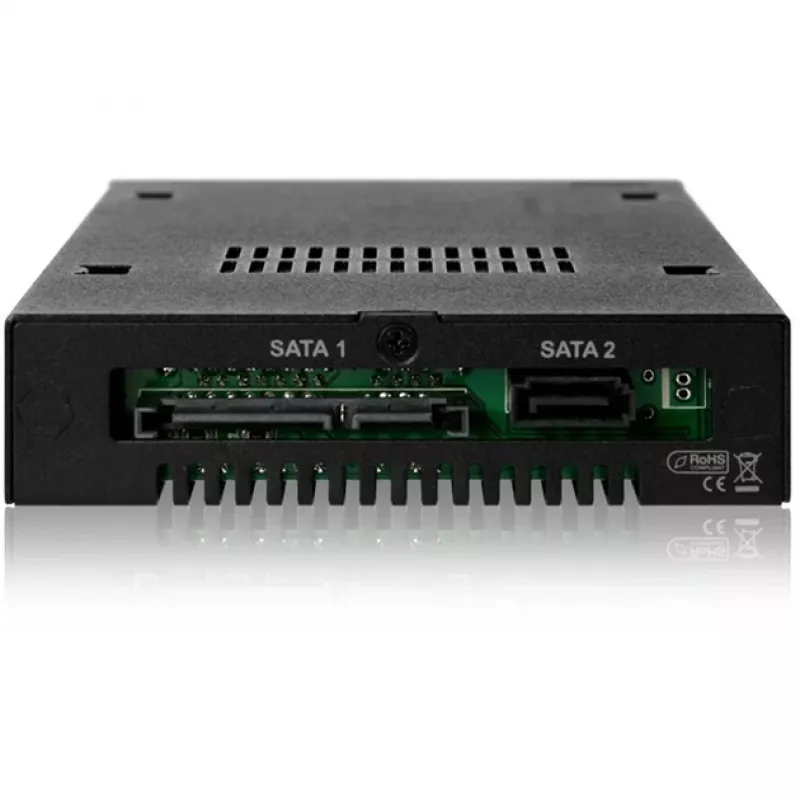 ICY DOCK - ToughArmor - MB992SK-B - SATA - Adaptador - 2x 2,5 inch > 3,5 inch - SATA 6 Gbit/s - Cerradura de seguridad - Metal - LED - hasta 9,5 mm de altura