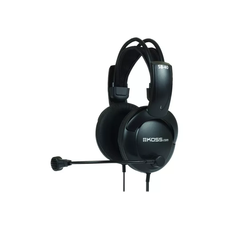 Auriculares/headset Koss SB40 con cable diadema llamadas/música negro