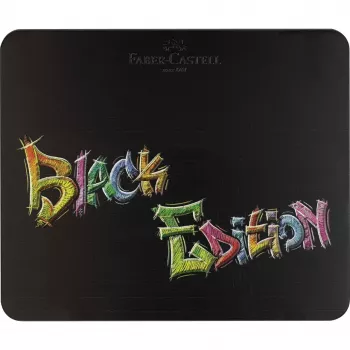 Faber-Castell Black Edition lápices de colores, 100 uds. en caja metálica (116490)