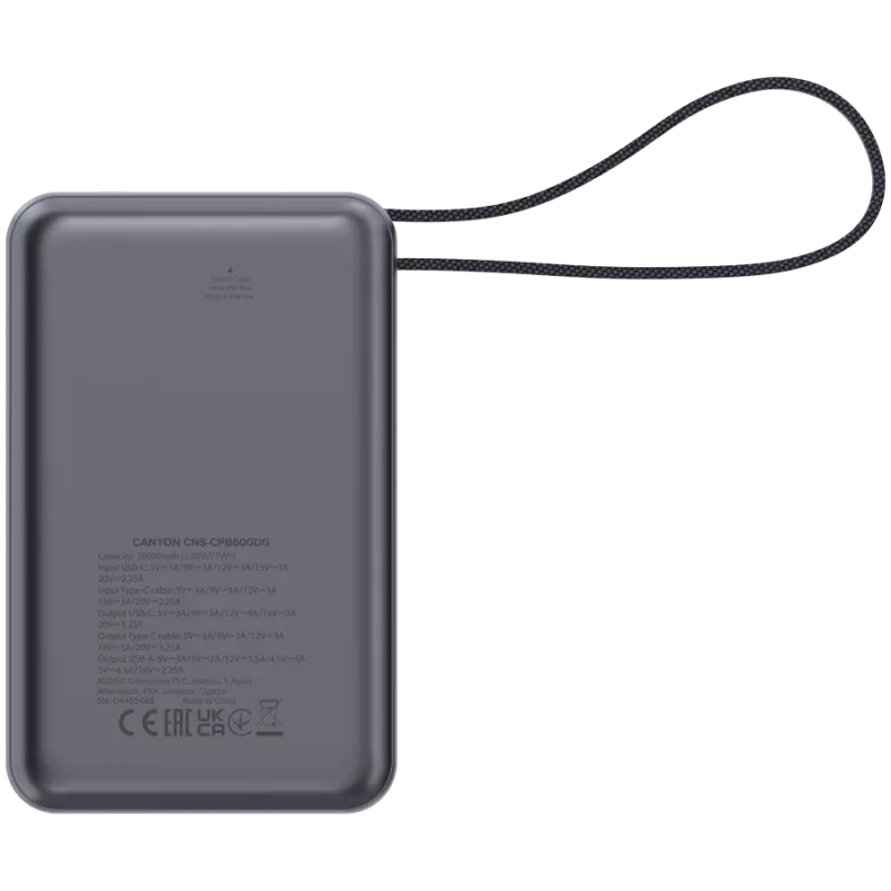 Batería portátil Canyon CNS-CPB600DG 20000 mAh