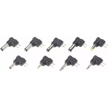 Set de adaptadores Voltcraft 9ZC7 – 9 piezas: 2 adaptadores de jack y 7 adaptadores de baja tensión