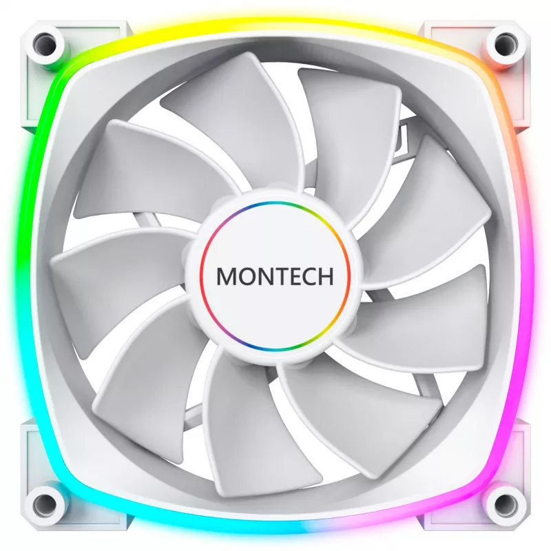 Ventilador de caja Montech RX140 PWM 140 mm ARGB - blanco